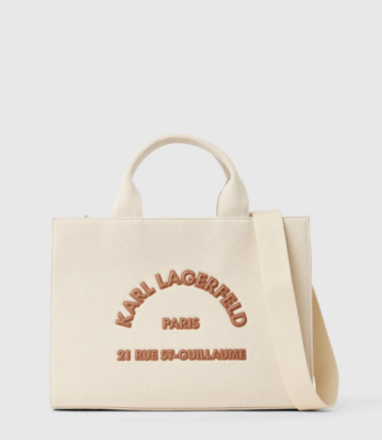 Bolso tote Karl blanco camel